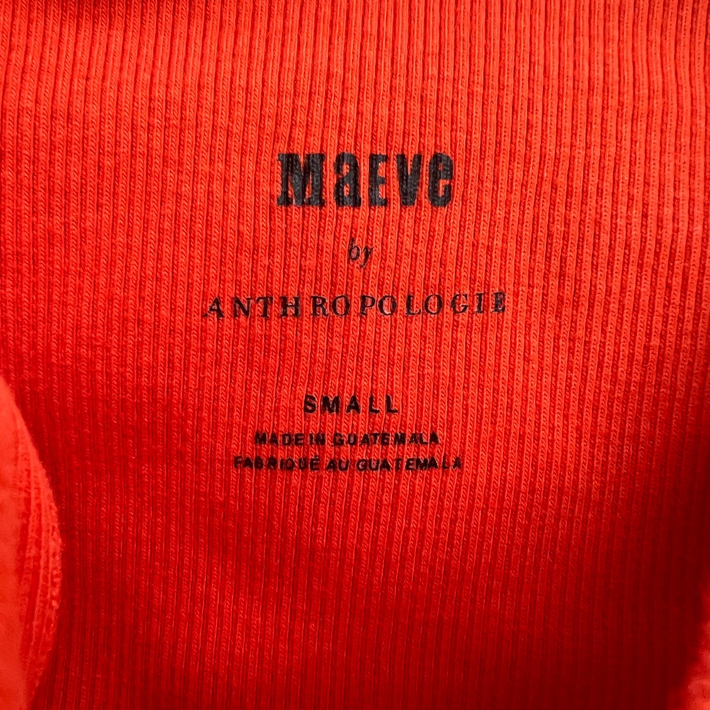 Maeve Red Ribbed Tank Top - Picture 6 of 7